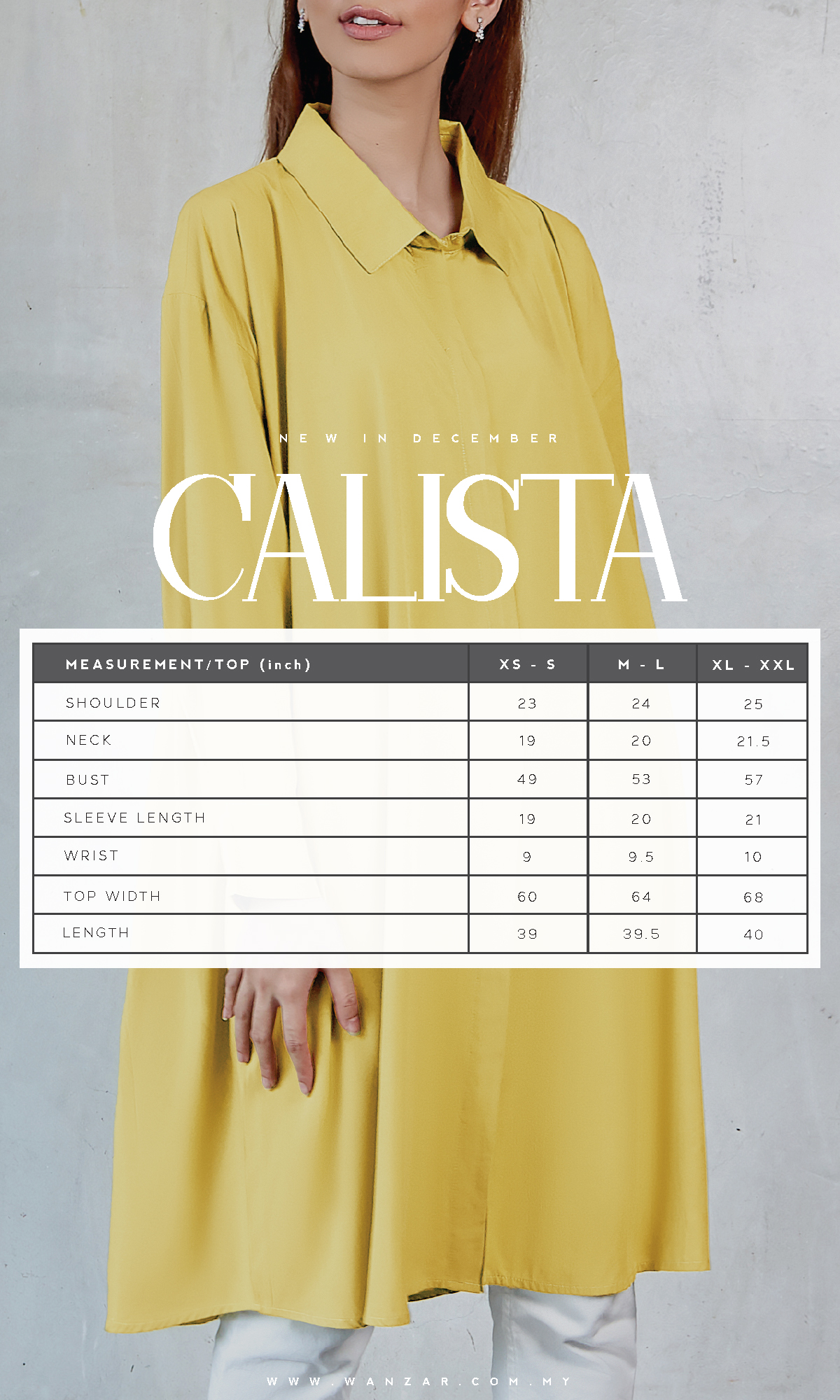 Calista Blouse in Mustard